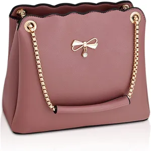 NICOLE & DORIS Small Handbags Shoulder Bag for Women Satchel Handbags PU Leather Clutch Bags Ladies Underarm Bag with Chain