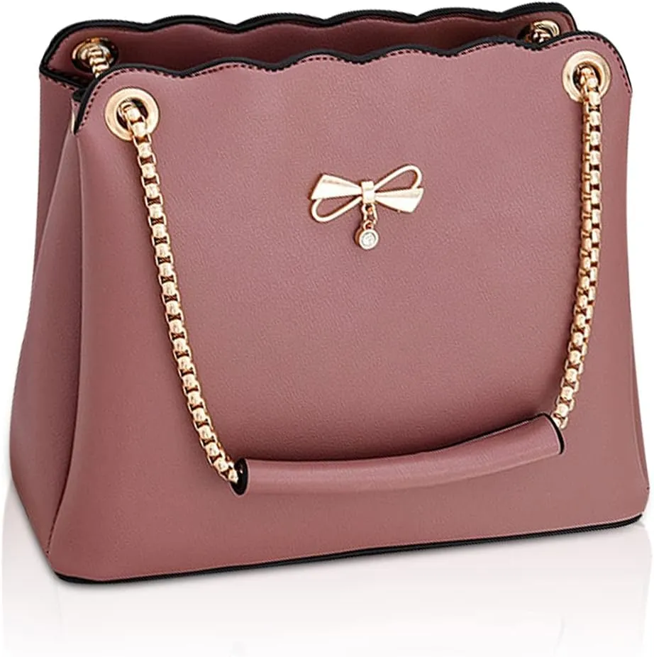 NICOLE & DORIS Small Handbags Shoulder Bag for Women Satchel Handbags PU Leather Clutch Bags Ladies Underarm Bag with Chain