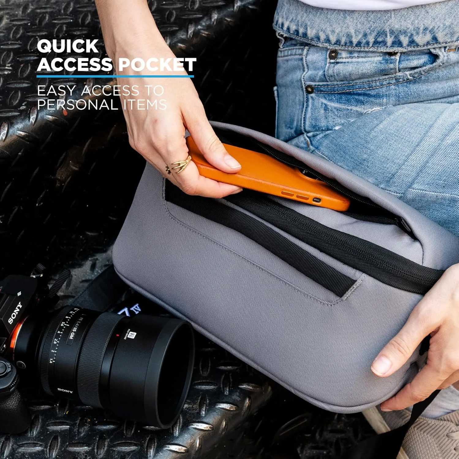 NOMATIC Luma Camera Sling 9L - Sling Bag Designed by Peter McKinnon - Camera Bag for Photographers (Stone)