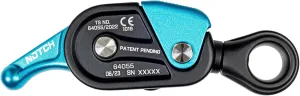 Notch Glide Rope Grab Black/Teal, CE Certified (64055B)