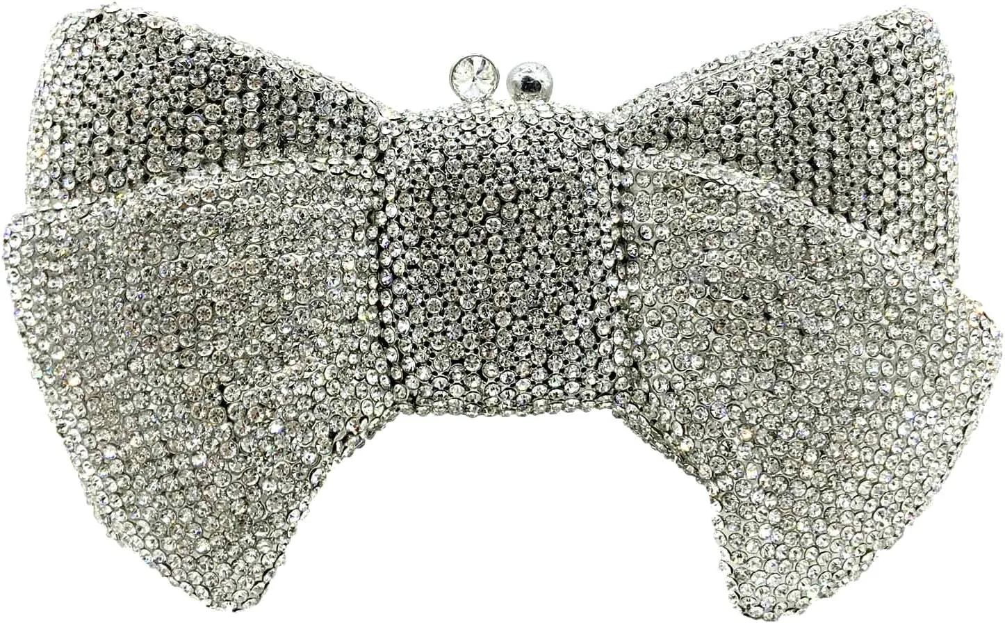 Novelty Bow Crystal Clutch Bag Women Designer Evening Handbags Bridal Party Rhinestone Clutch Purse Prom Bag,Small