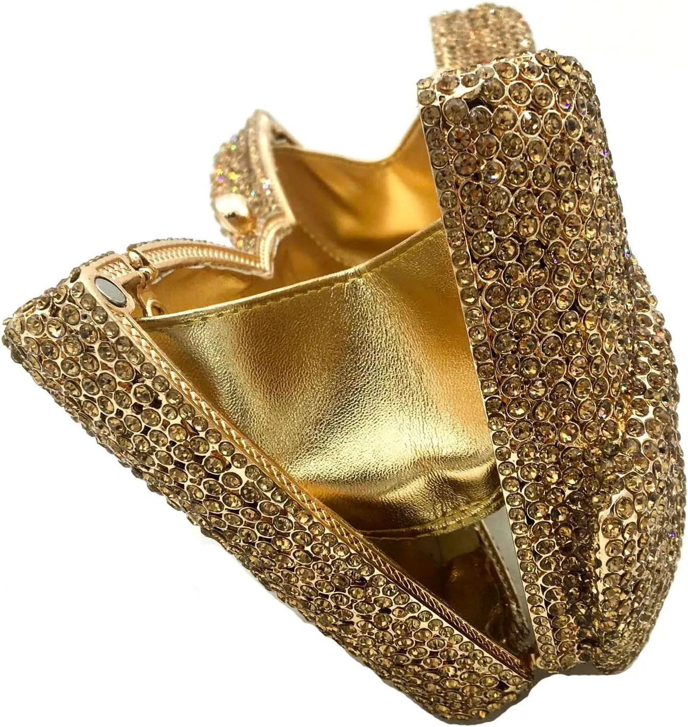 Novelty Bow Crystal Clutch Bag Women Designer Evening Handbags Bridal Party Rhinestone Clutch Purse Prom Bag,Small
