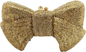 Novelty Bow Crystal Clutch Bag Women Designer Evening Handbags Bridal Party Rhinestone Clutch Purse Prom Bag,Small