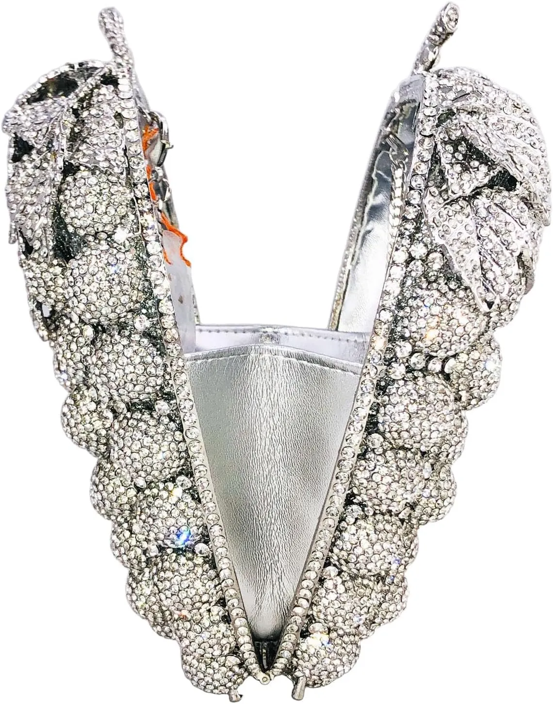 Novelty Grapes Crystal Clutch Bag Women Fruits Evening Handbags Bridal Party Rhinestone Clutch Purse Wedding Bag,Small