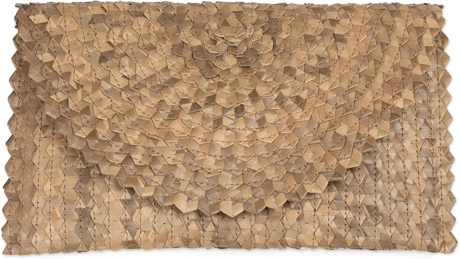 NOVICA Artisan Handmade Palm Leaf Clutch Handbag Brown from Indonesia Natural Fiber Handbags Warm Taupe Evening Woven ' Trance in Brown'