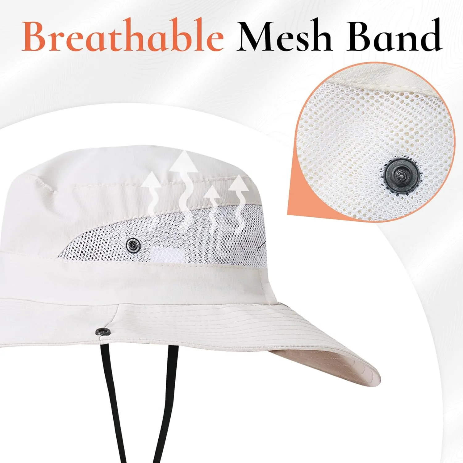 NPJY Sun Hats for Women Men 3” Wide Brim UPF 50  Fishing Beach Bucket Hats