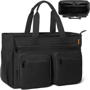Nurse Tote Bag for Work with Padded 15.6” Laptop Sleeve, Medical Supplies Shoulder Bag Storage Travel Bag for Women, Home Health Nurse Bag