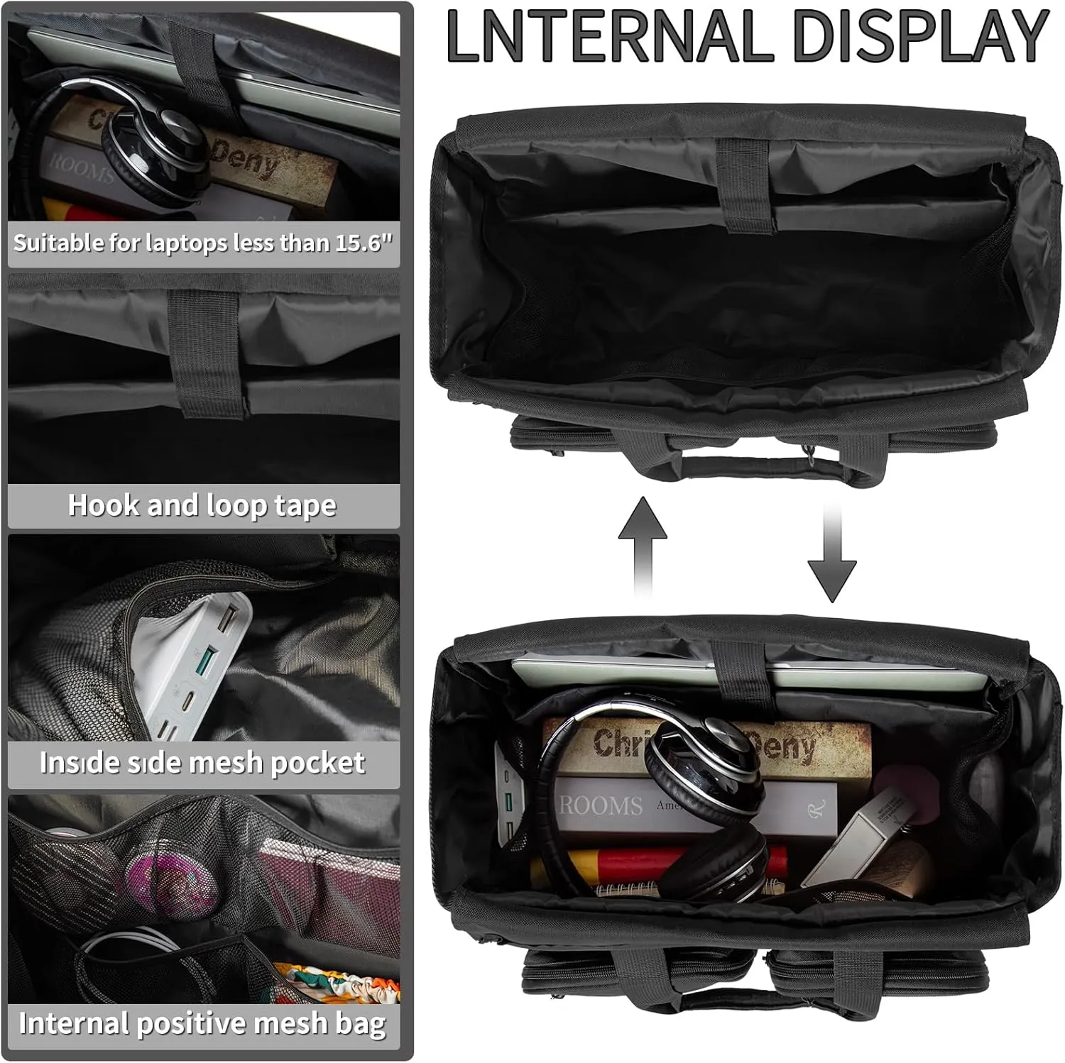 Nurse Tote Bag for Work with Padded 15.6” Laptop Sleeve, Medical Supplies Shoulder Bag Storage Travel Bag for Women, Home Health Nurse Bag