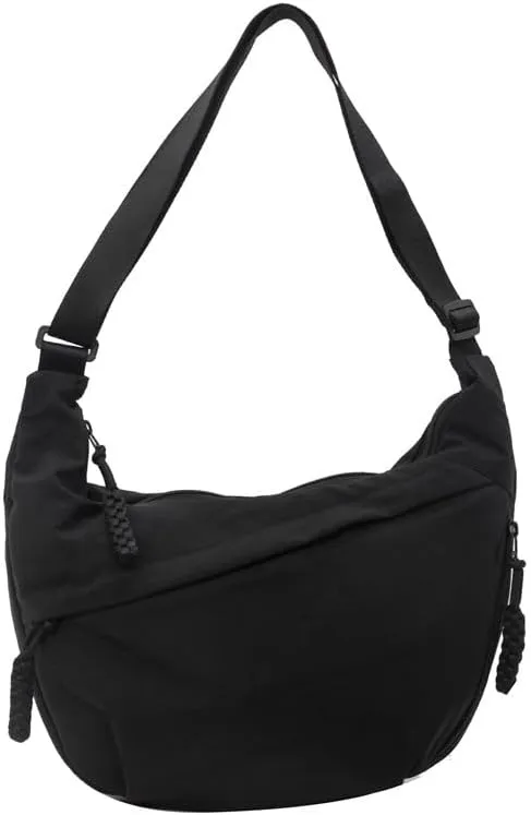 Nylon Crescent Crossbody Bag for Women Luna Bag Dumpling Bag Hobo Bag Moon Shoulder Bag