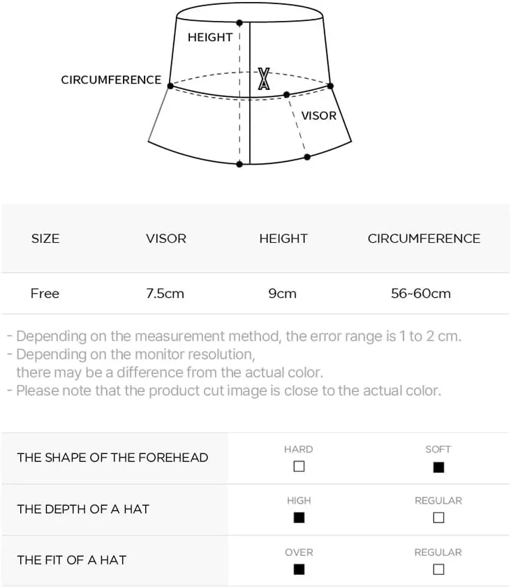 Official Store/Stud Drop Over fit Bucket hat / 6colors Unisex Deeper Small face Effect UV Protection hat