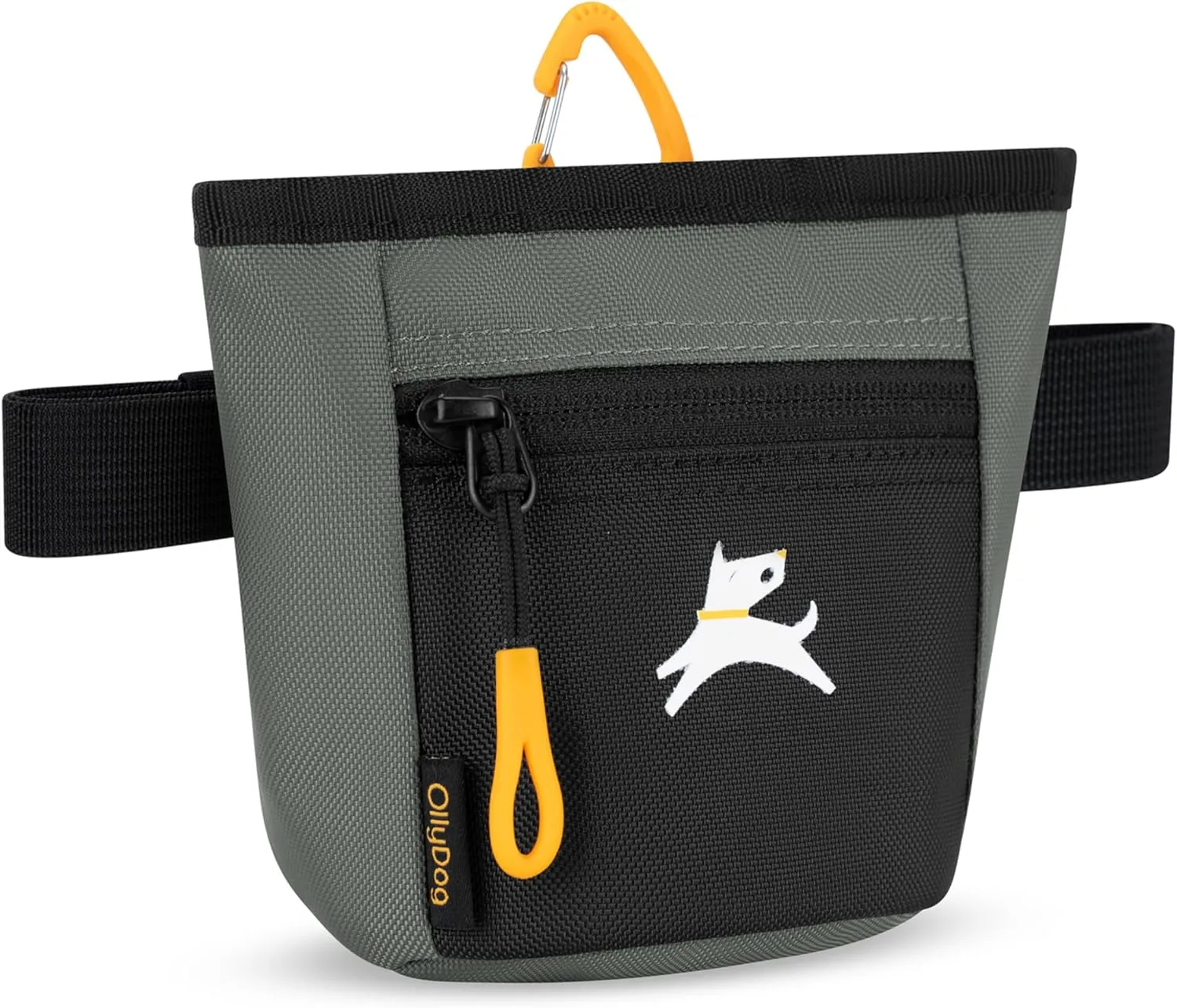 OllyDog Goodie Treat Bag, Dog Treat Pouch, Waist Belt Clip for Hands-Free Training, Magnetic Closure, Dog Training and Behavior Aids, Three Ways to Wear (Juniper)