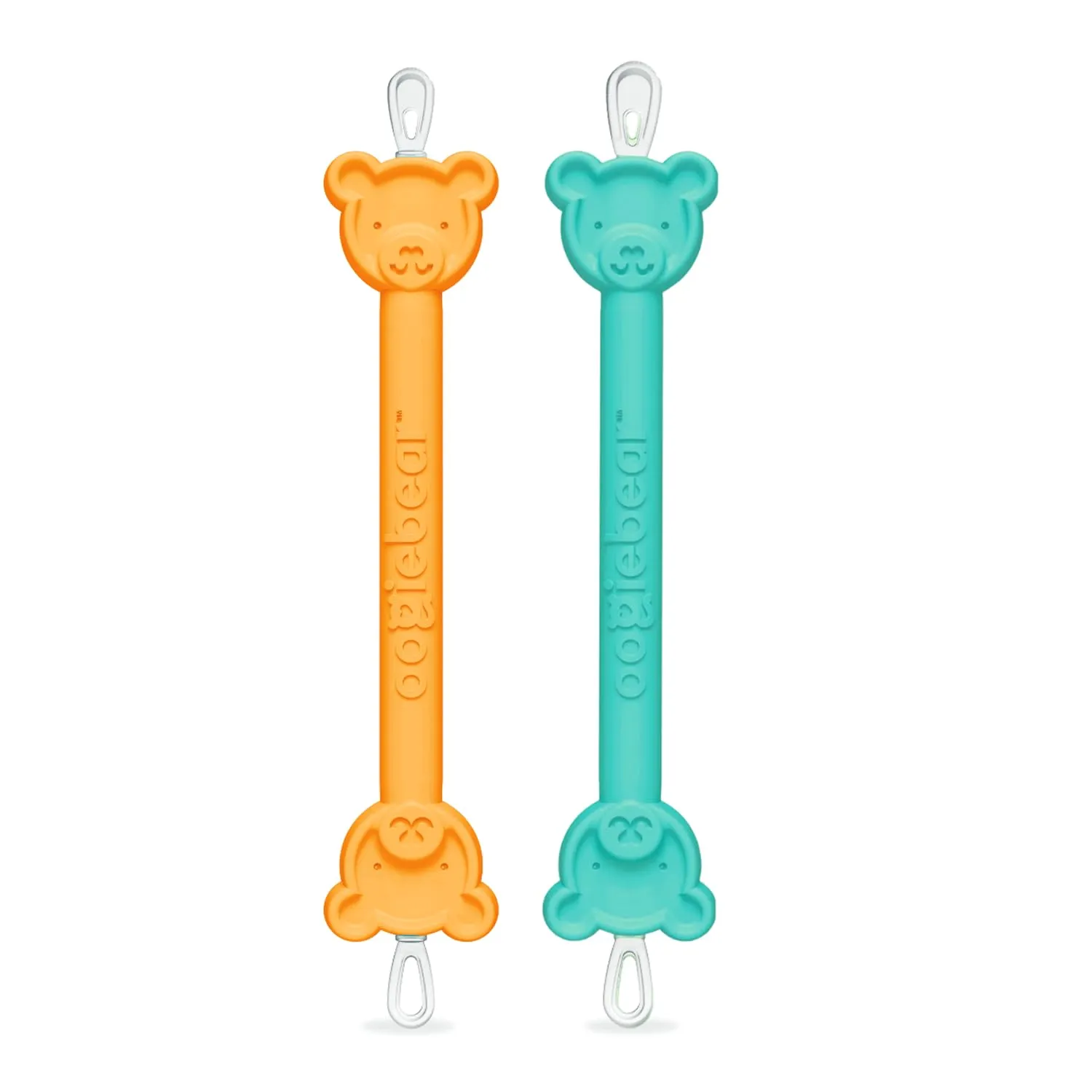 oogiebear: Baby Nose Cleaner & Ear Wax Removal Tool - Safe Booger & Earwax Removal for Newborns, Infants, Toddlers - Dual-Ended - Essential Baby Stuff, Diaper Bag Must-Have, Orange & Seafoam with case