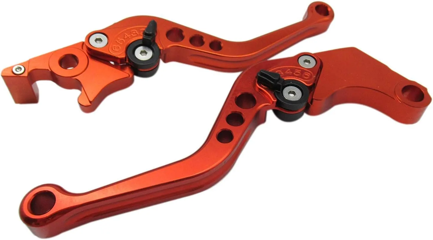 Orange CNC 6 Position Shorty Brake Clutch Lever for HYOSUNG GT250R 2006 2007 2008