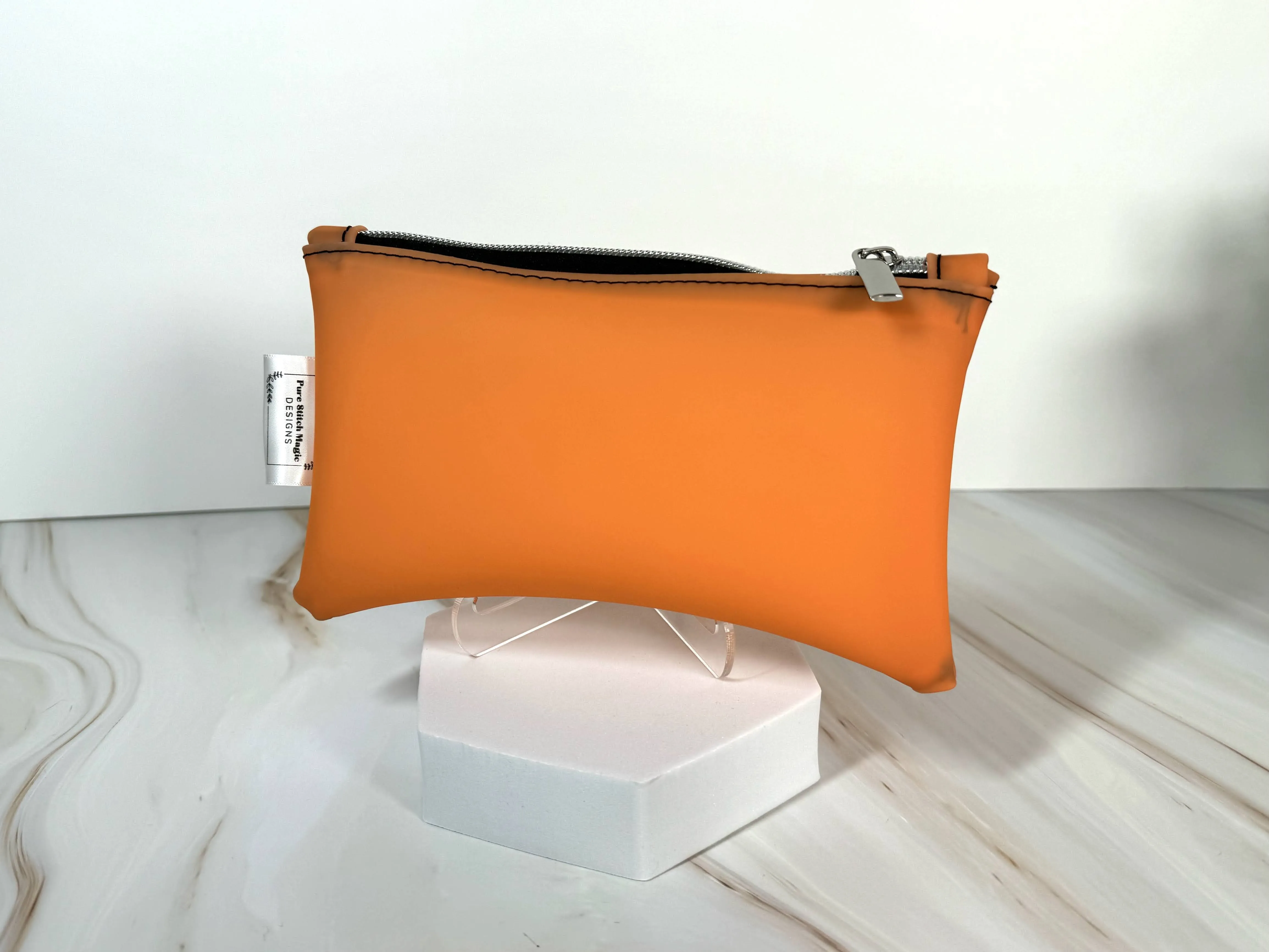 Orange Jelly Zipper Bag