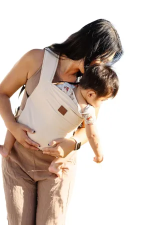 Original Happy Baby Carrier - Newborn to Toddler Carrier - 50% Linen/50% Cotton - Ethically Made - Lightweight and Adjustable - Almond Color