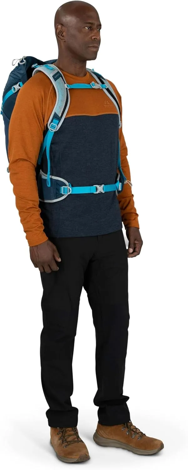 Osprey Hikelite 32L Unisex Hiking Backpack, Atlas Blue, M/L
