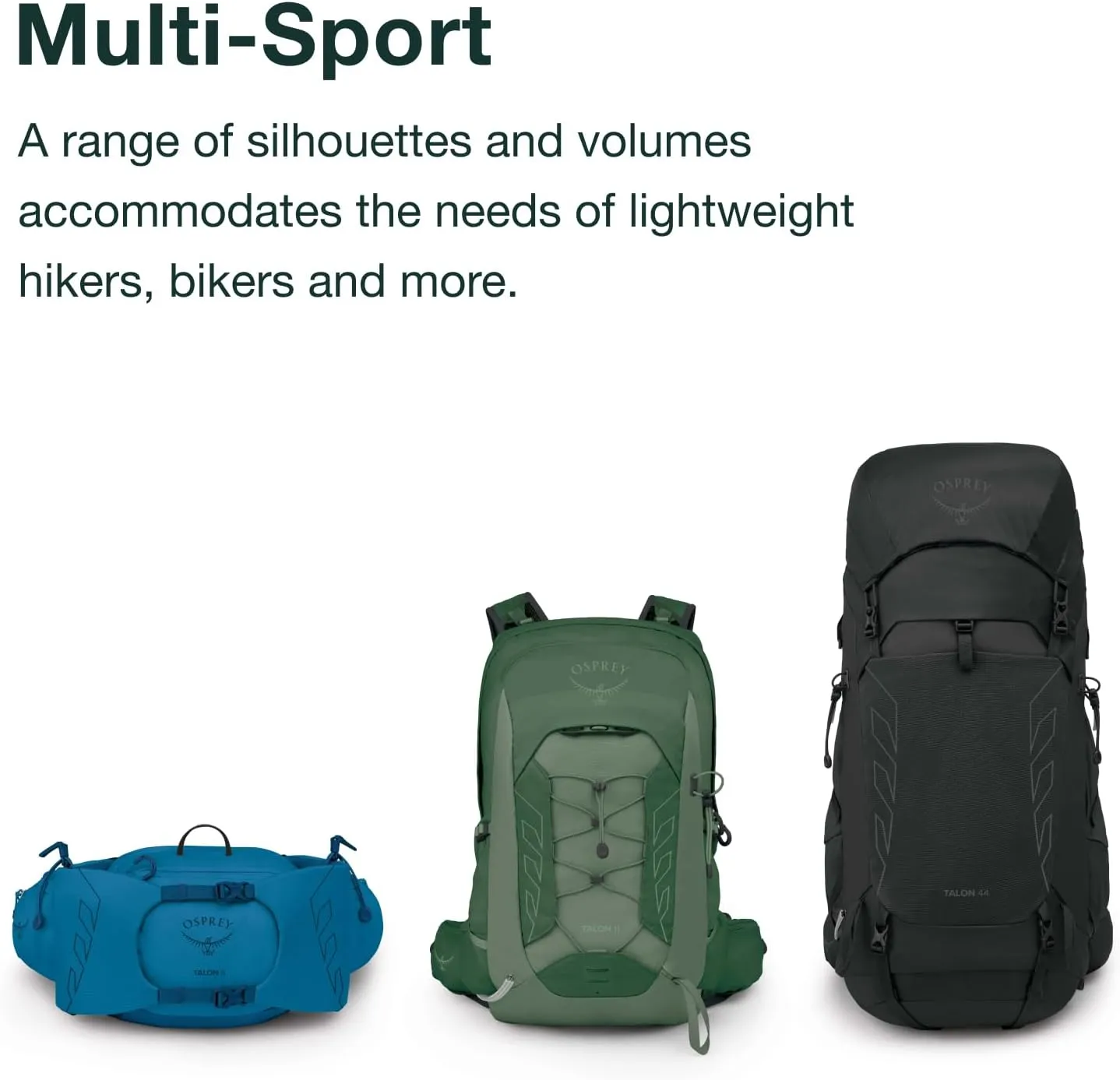 Osprey Talon 26L Men's Lightweight Hiking Backpack with Hipbelt, Scoria Blue/Night Shift