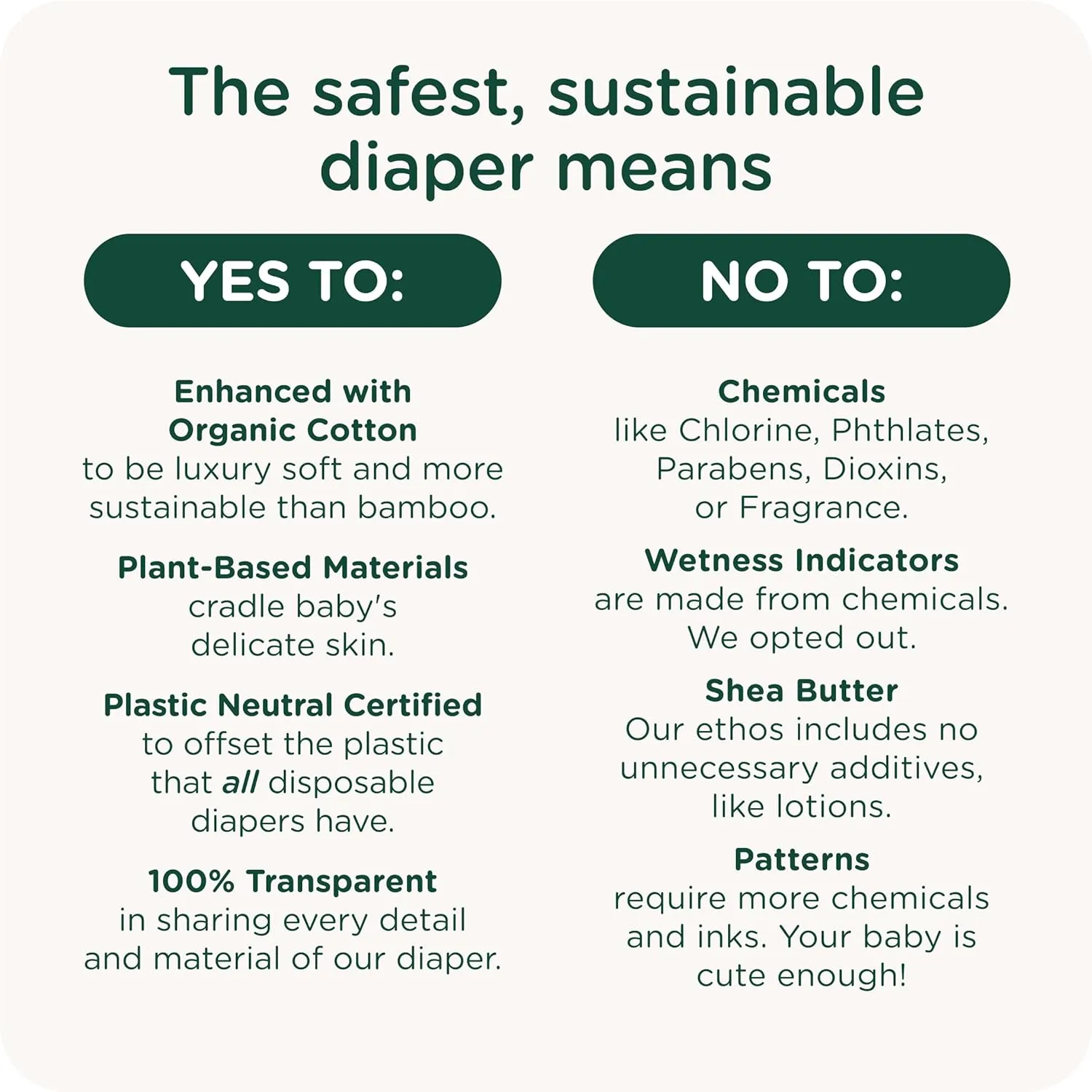 Our Diapers | EWG Verified Safe & Plant-Based Diapers | Leak Protection | Soft Organic Cotton Shell | Chlorine-Free Diaper for Sensitive Skin | Size 2 (12-18 lbs) 66 Count