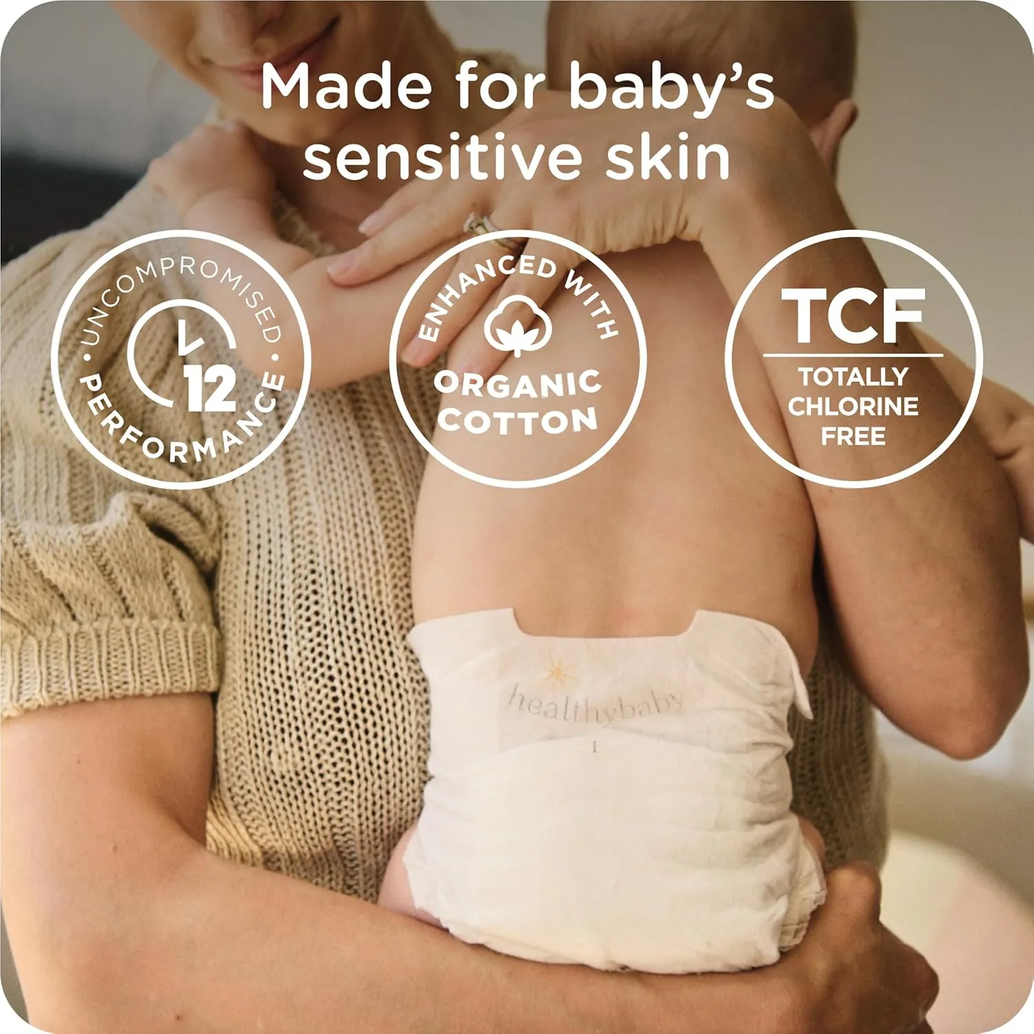 Our Diapers | EWG Verified Safe & Plant-Based Diapers | Leak Protection | Soft Organic Cotton Shell | Chlorine-Free Diaper for Sensitive Skin | Size 2 (12-18 lbs) 66 Count