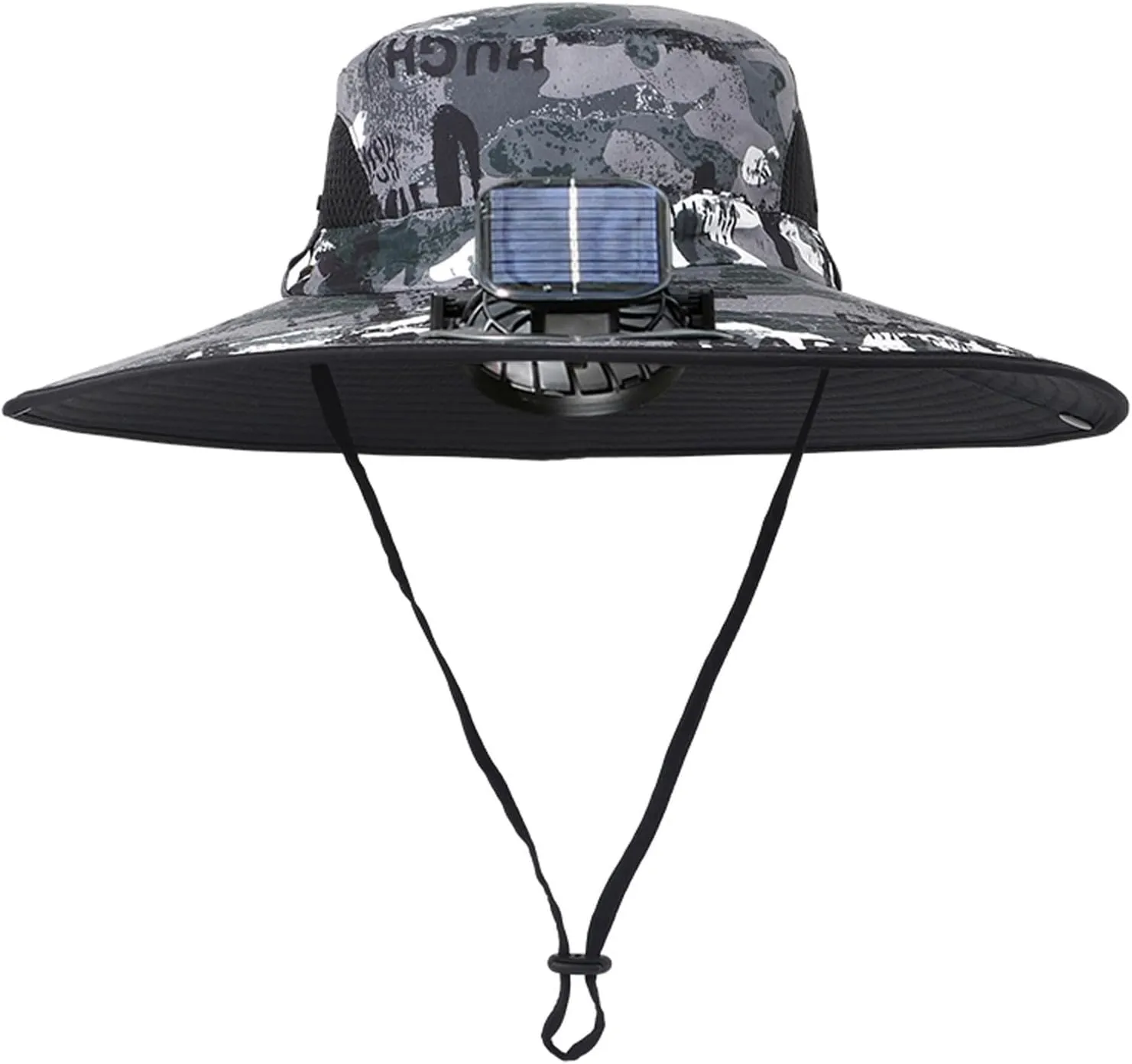 Outdoor Wide Brim Sun Hat with 2 Solar Fan,2025 Sun Bucket Hat for Men&Women UPF 50  Bucket Fishing Beach Hat Fan Built in