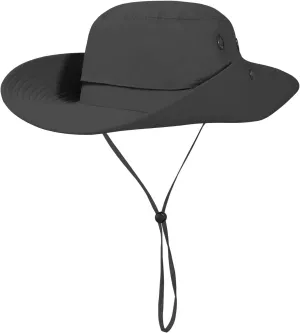 Oversize XL XXL Sun Hats Large Wide Brim Waterproof UPF 50  Bucket Hat Summer Travel Fishing Hiking Hat with Detachable Strap