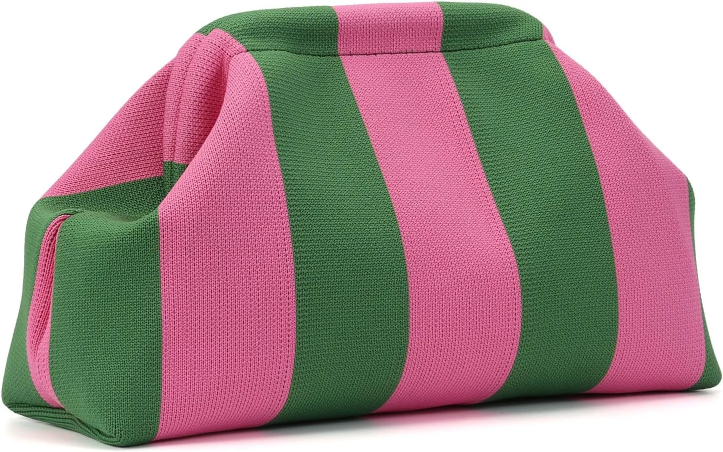 Ovida Colorblock Clutch Purse for Women Summer Beach Dumpling Clutch Crochet Handbag Ruched Cloud Clutch Bag for Party