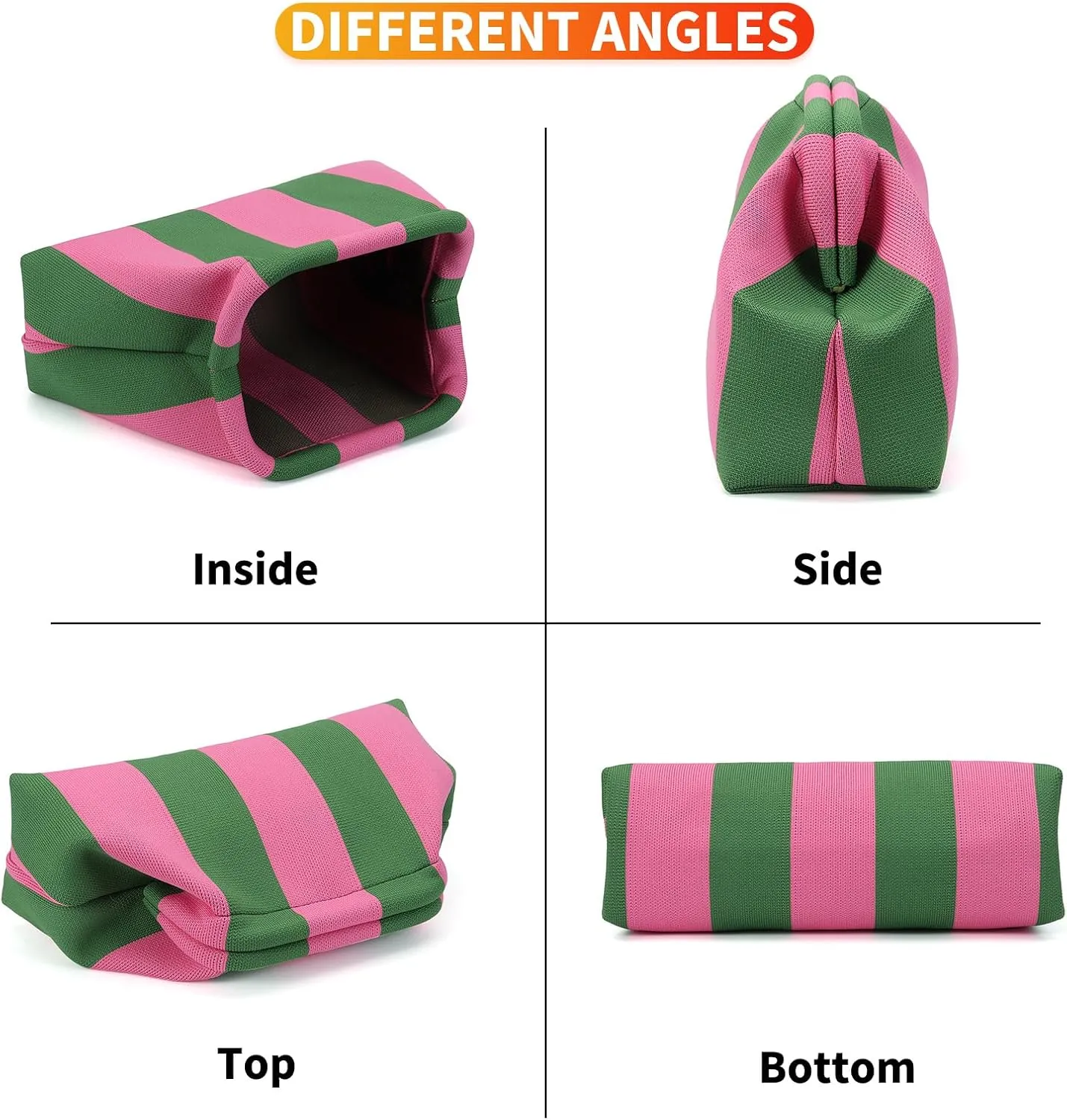 Ovida Colorblock Clutch Purse for Women Summer Beach Dumpling Clutch Crochet Handbag Ruched Cloud Clutch Bag for Party
