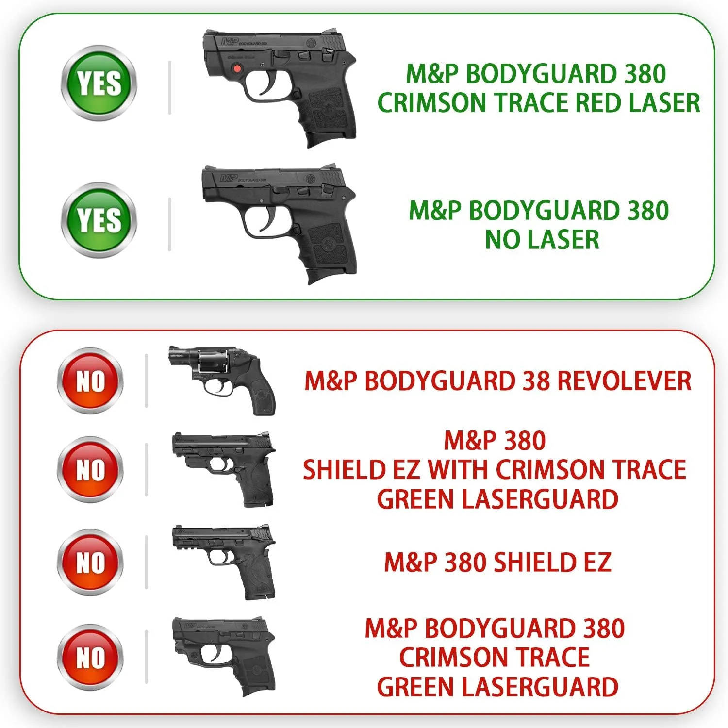 OWB Holster for S&W M&P Bodyguard 380 with Integrated Red Laser/None Laser, Open Carry Right-Handed Paddle Belt Gun Holster for M&P Bodyguard .380 Pistol, 60° Adjustable Holsters with Rapid Release