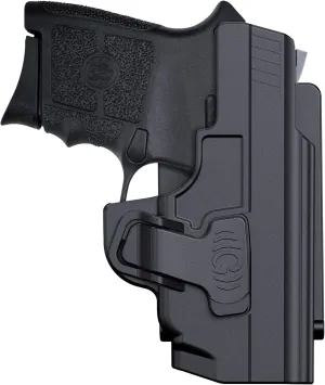 OWB Holster for S&W M&P Bodyguard 380 with Integrated Red Laser/None Laser, Open Carry Right-Handed Paddle Belt Gun Holster for M&P Bodyguard .380 Pistol, 60° Adjustable Holsters with Rapid Release