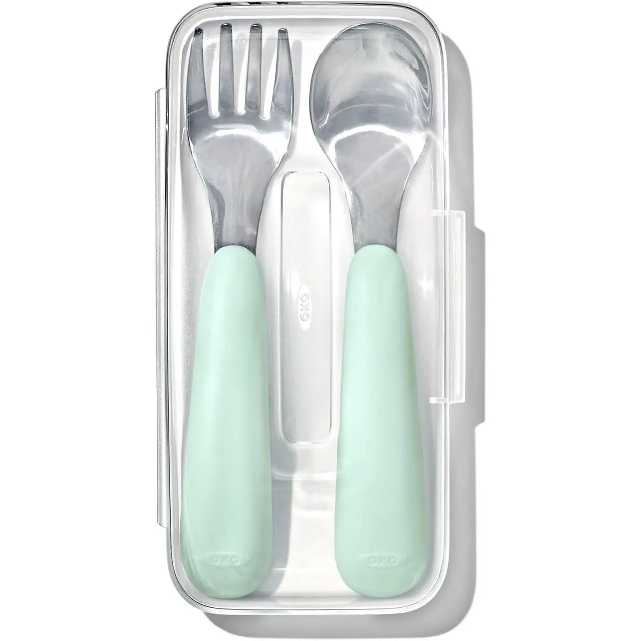 OXO Tot - On The Go Fork & Spoon Set - Baby Feeding Stainless Steel with Travel Case