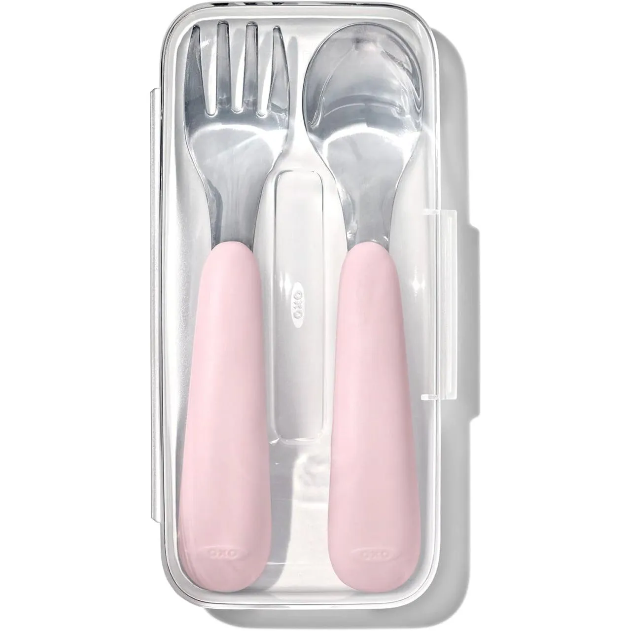 OXO Tot - On The Go Fork & Spoon Set - Baby Feeding Stainless Steel with Travel Case