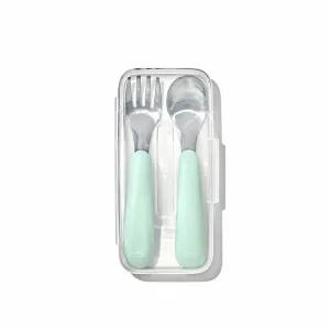 Oxo Tot On-The-Go Fork & Spoon Set - Opal