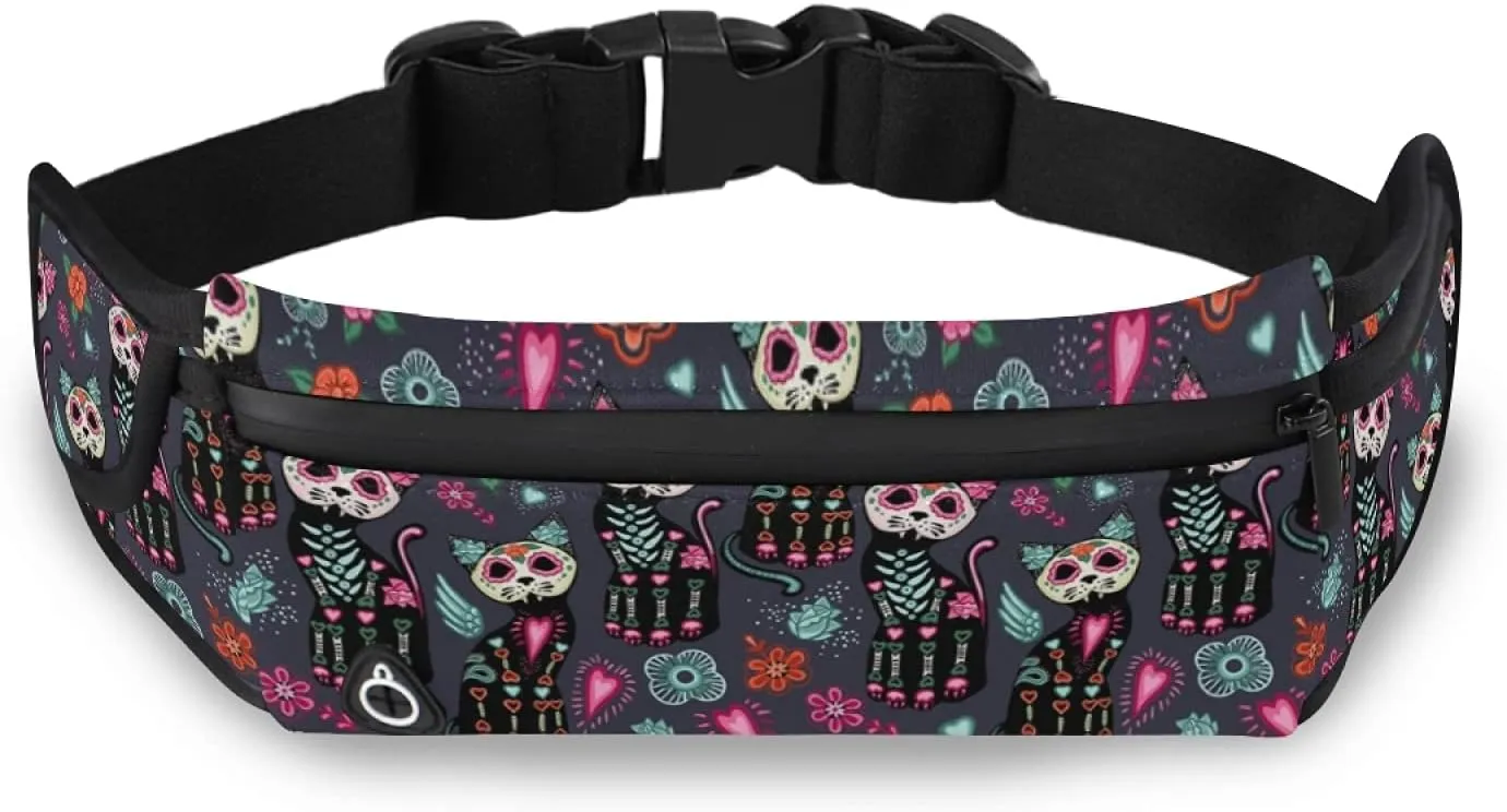 Oyihfvs Adjustable Running Belt, Fanny Pack Waist Pack, Runners Bag, Sports Hiking Fitness Exercise Gym Pouch for Women Men Accessories