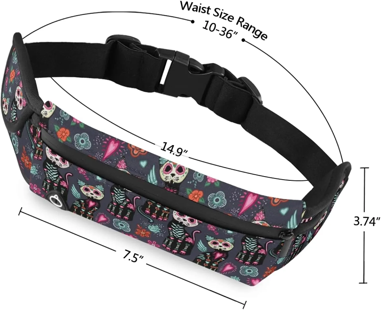 Oyihfvs Adjustable Running Belt, Fanny Pack Waist Pack, Runners Bag, Sports Hiking Fitness Exercise Gym Pouch for Women Men Accessories