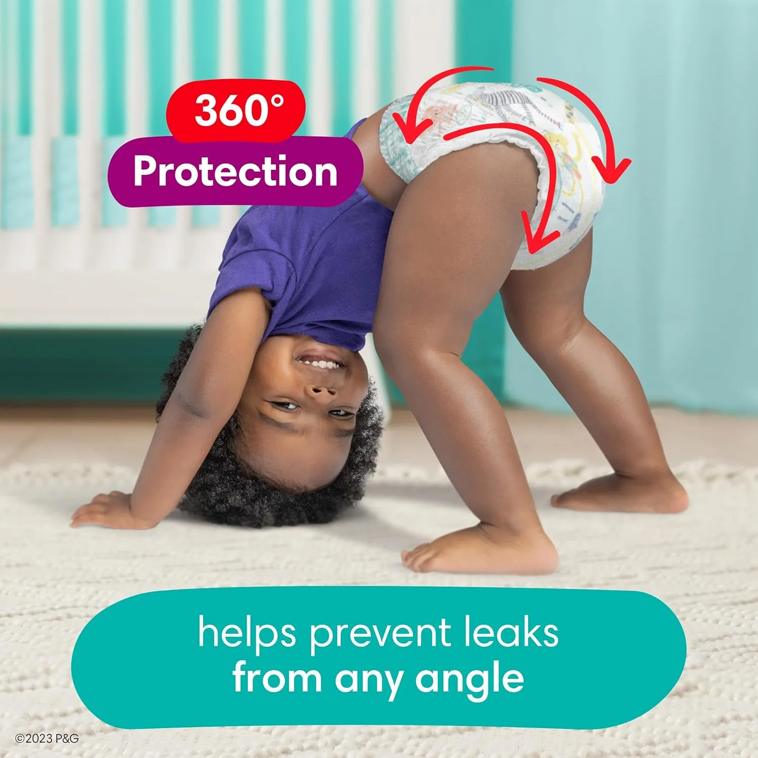 Pampers Diapers - Cruisers 360 - Size 5, 100 Count, Babyproof up to 100% Leakproof Pull-On Diaper