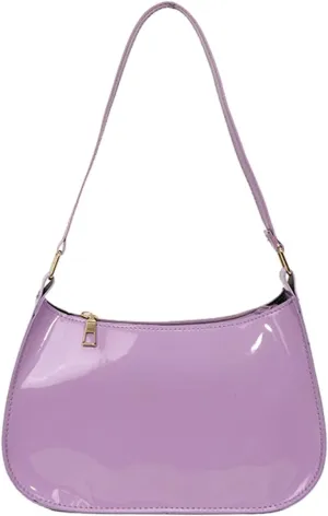 Patent Leather Clutch Purse Shiny Evening Handbags for Women Armpit Shoulder Bag MINI Hobos