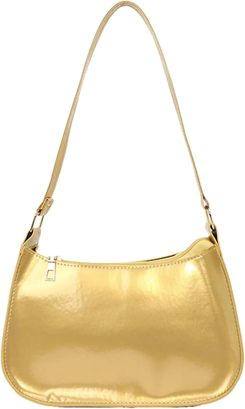Patent Leather Clutch Purse Shiny Evening Handbags for Women Armpit Shoulder Bag MINI Hobos
