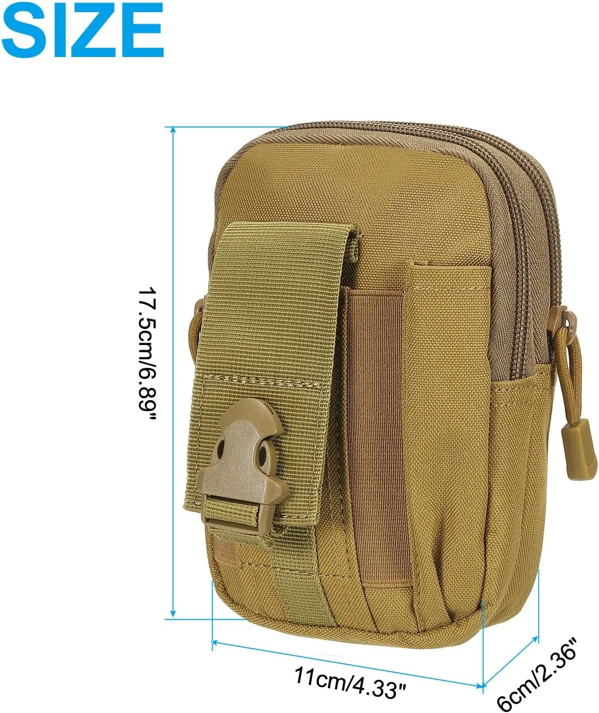 PATIKIL Dump Pouch, Folding Dump Waist Bag Roll-Up Drawstring Utility Tool Storage Pack Backpack Shooting Climbing Sports Bag