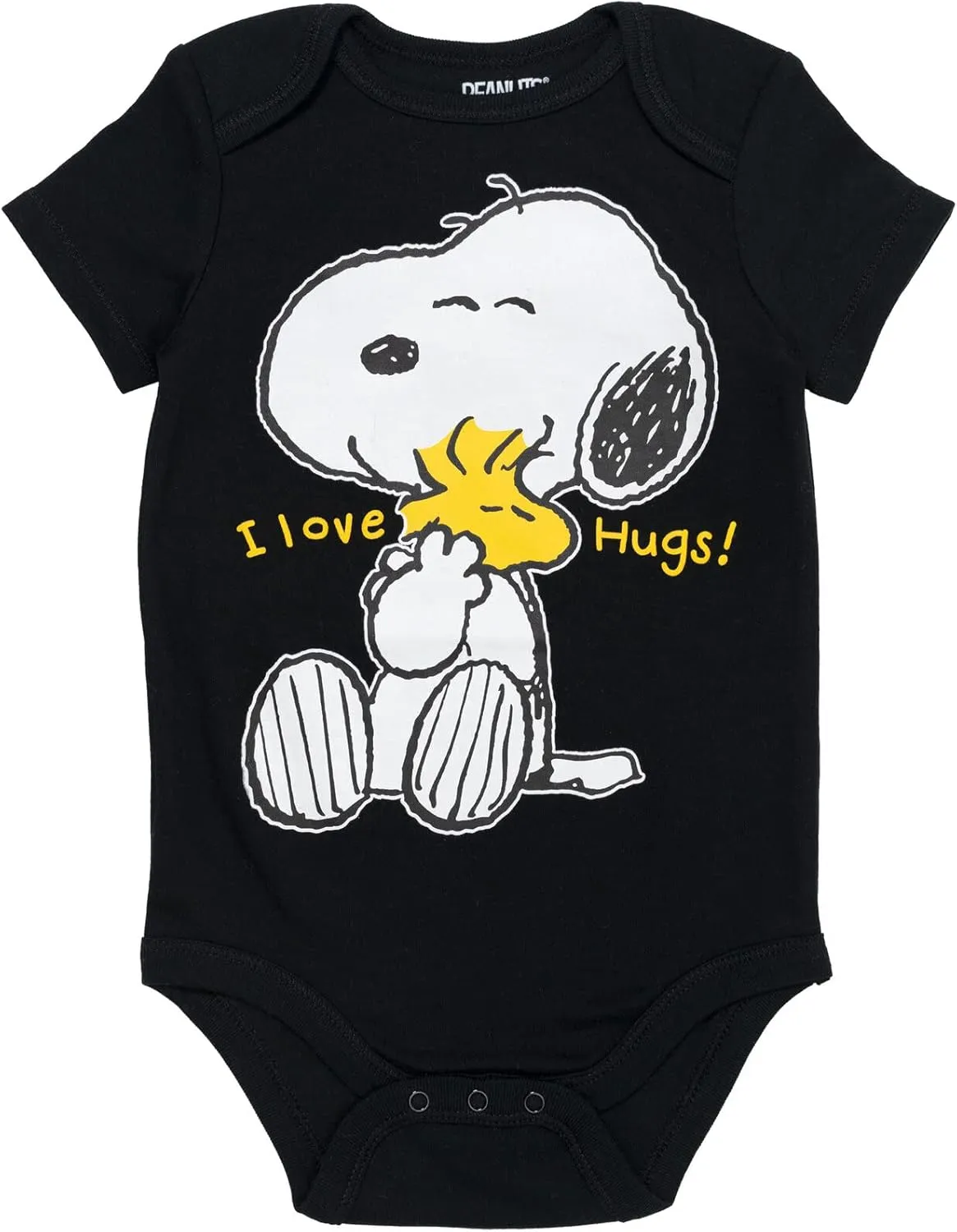 PEANUTS Snoopy Charlie Brown Baby 5 Pack Bodysuits Newborn to Infant