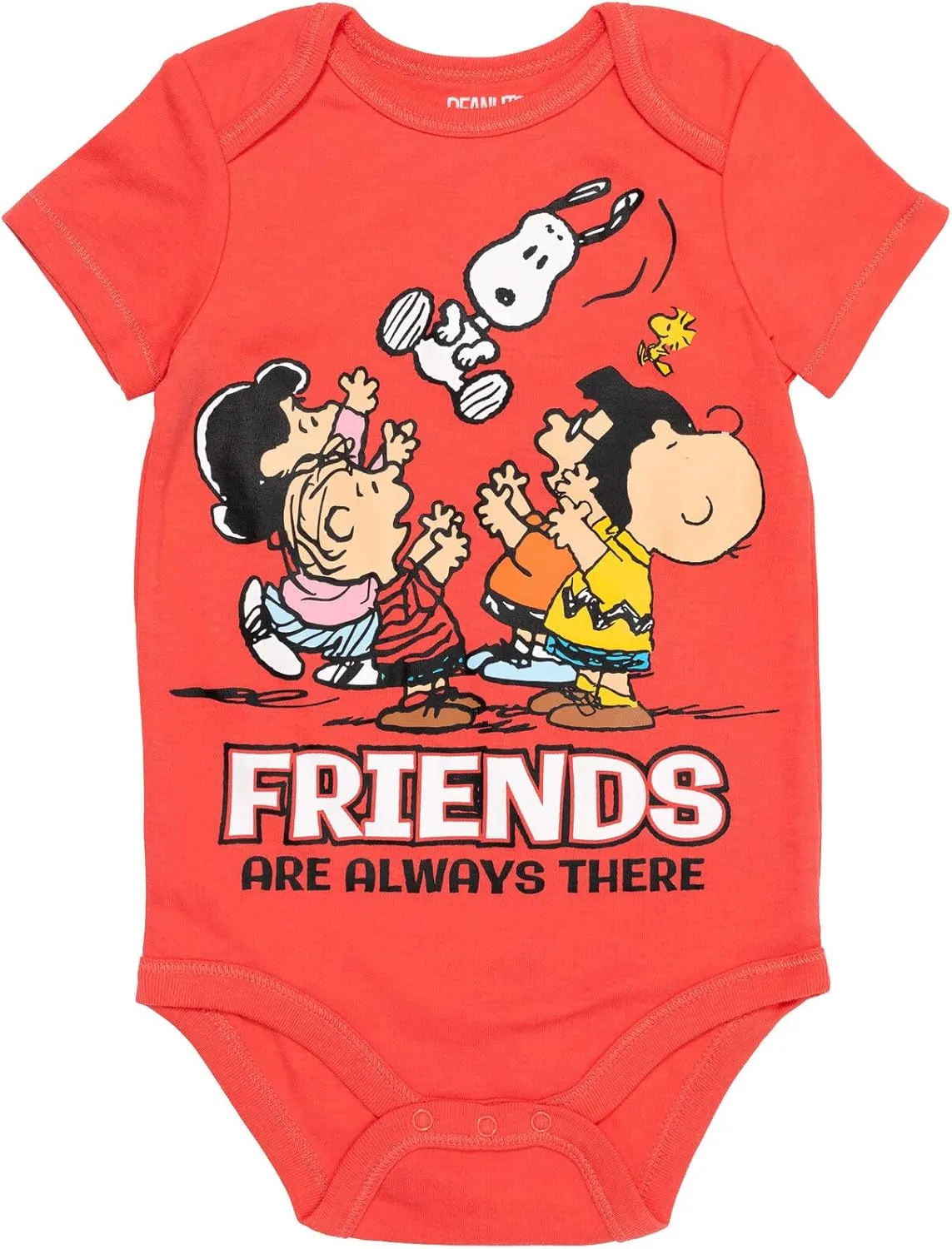 PEANUTS Snoopy Charlie Brown Baby 5 Pack Bodysuits Newborn to Infant