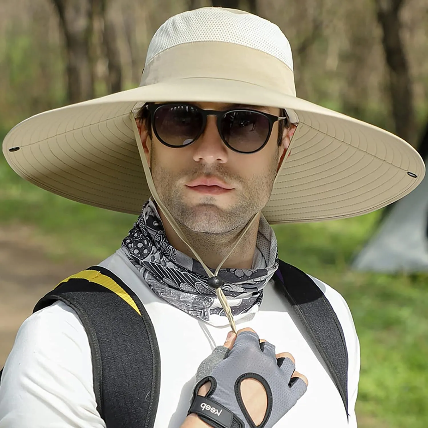 Peicees Super Wide Brim Sun Hat Men Women Fishing Bucket Hat Safari Cowboy Hat