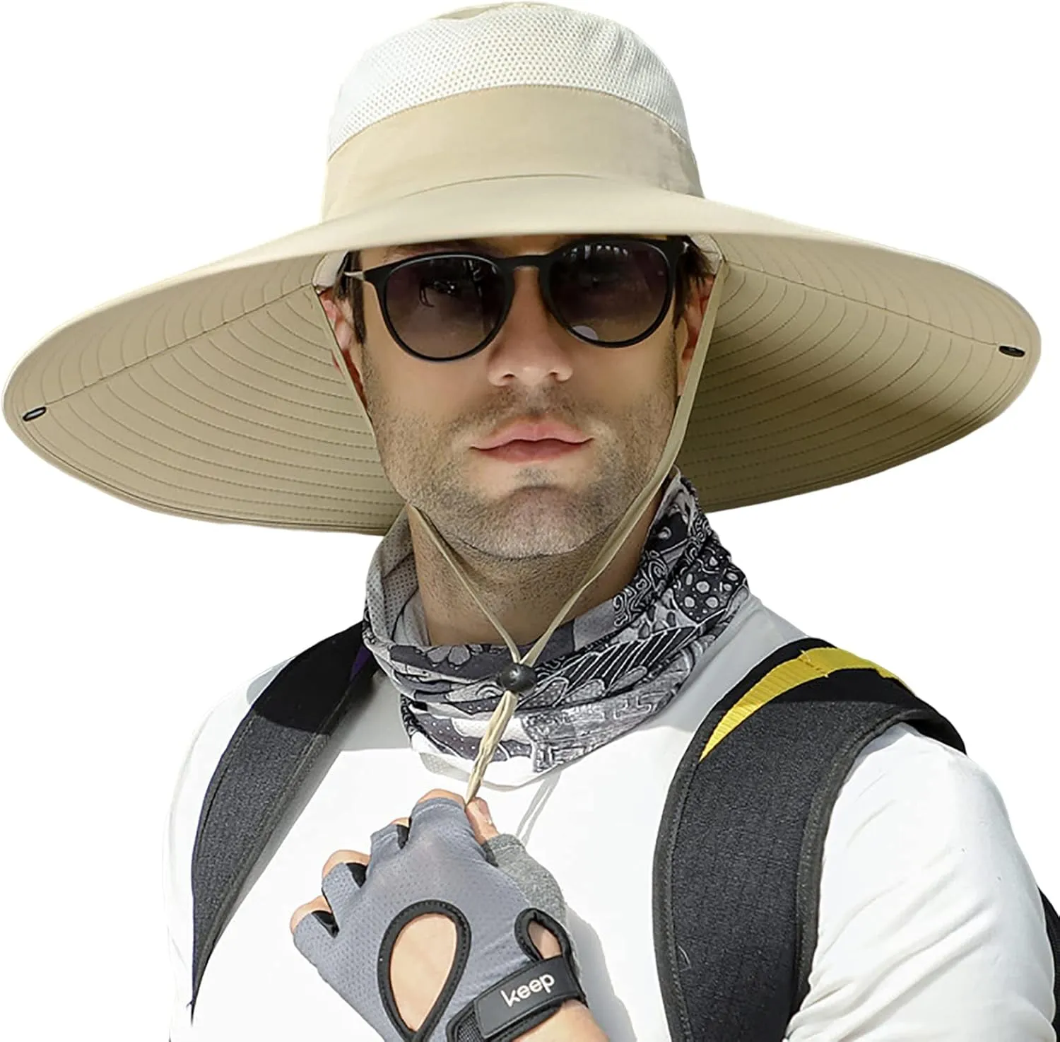 Peicees Super Wide Brim Sun Hat Men Women Fishing Bucket Hat Safari Cowboy Hat