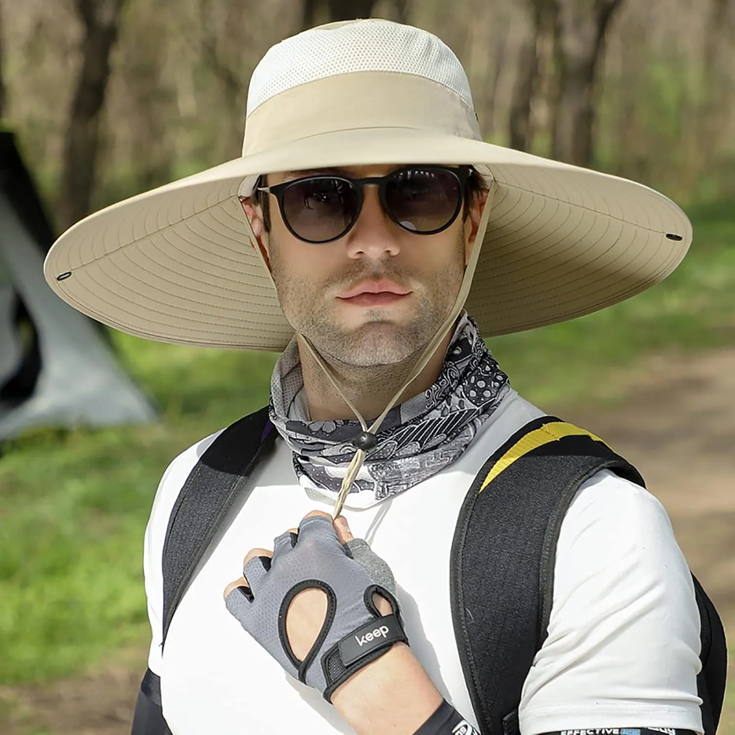 Peicees Super Wide Brim Sun Hat Men Women Fishing Bucket Hat Safari Cowboy Hat