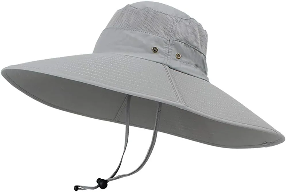 Peicees Super Wide Brim Sun Hat UPF 50  UV Waterproof Fishing Hat for Men Women