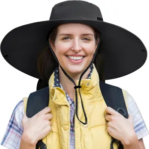 Peicees Women Wide Brim Sun Hat UPF50  Waterproof Bucket Hat for Fishing Hiking Camping