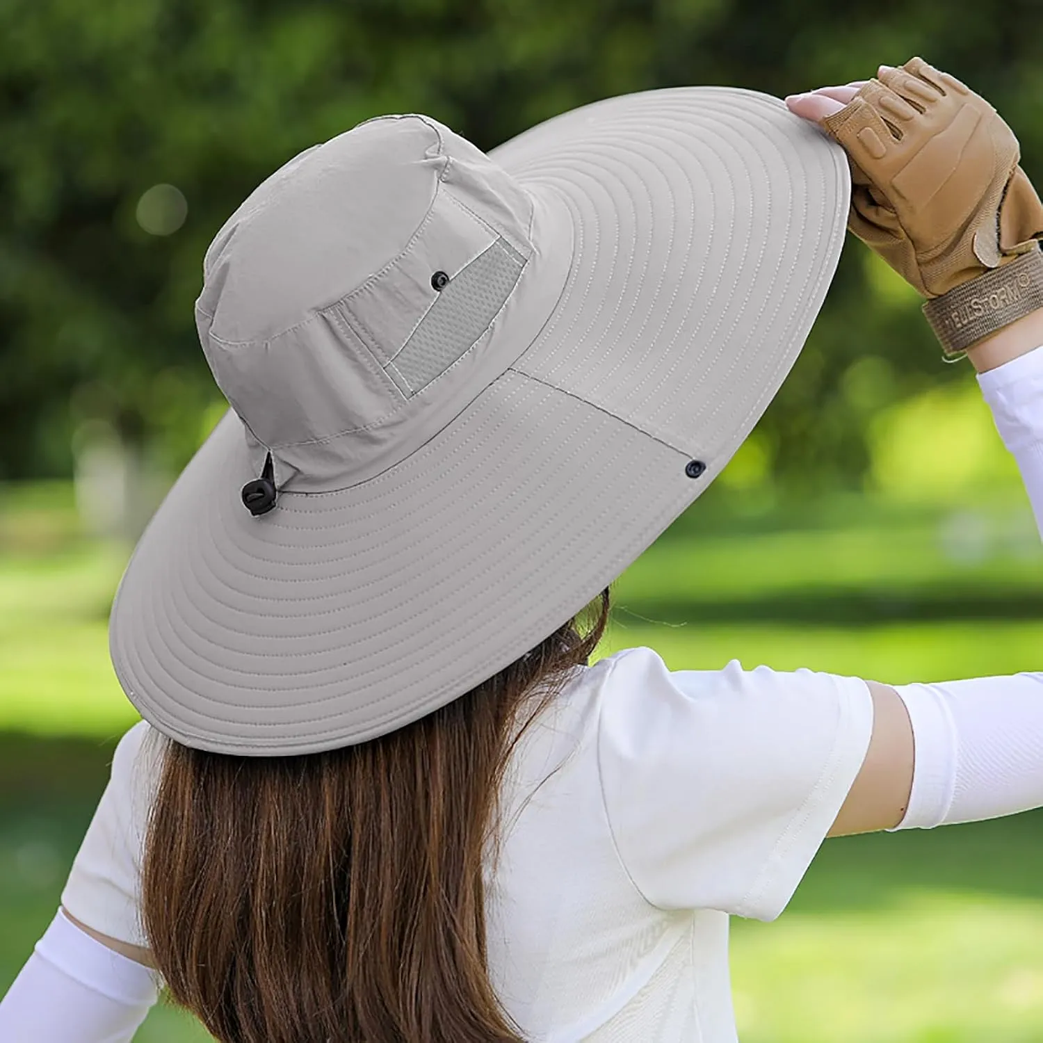 Peicees Women Wide Brim Sun Hat UPF50  Waterproof Sun Hats for Fishing Hiking Camping Gardening