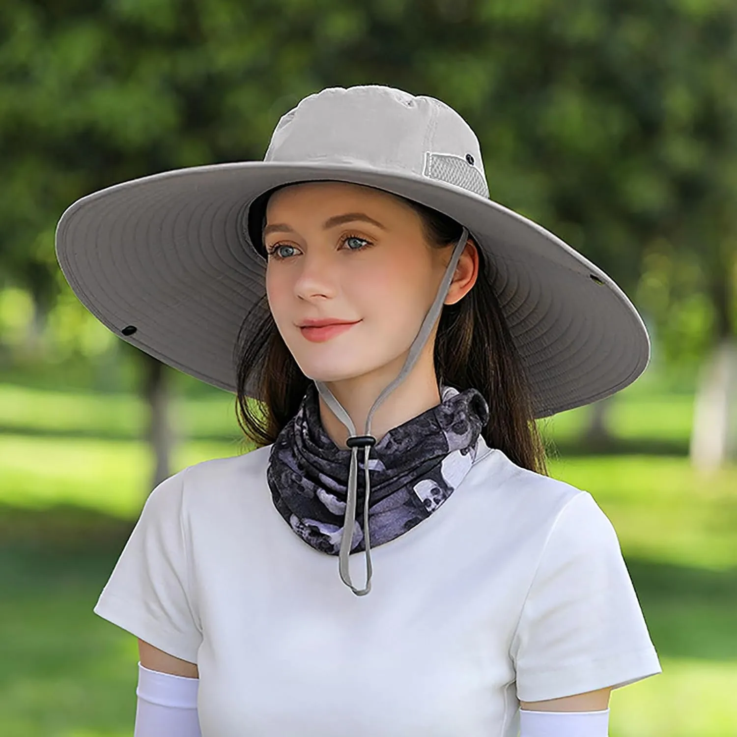 Peicees Women Wide Brim Sun Hat UPF50  Waterproof Sun Hats for Fishing Hiking Camping Gardening