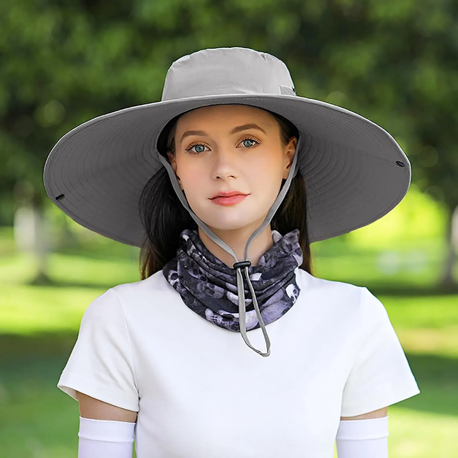 Peicees Women Wide Brim Sun Hat UPF50  Waterproof Sun Hats for Fishing Hiking Camping Gardening