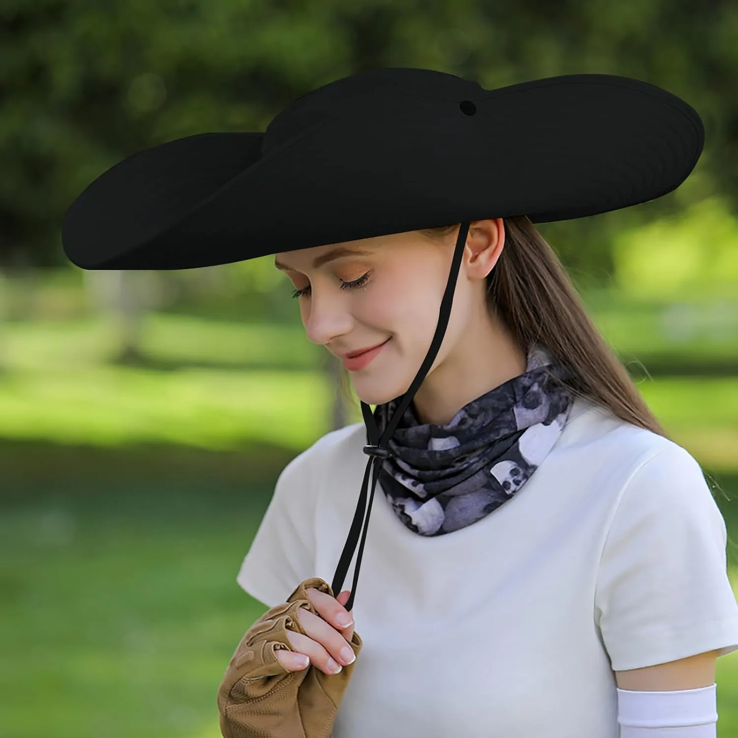 Peicees Women Wide Brim Sun Hat UPF50  Waterproof Sun Hats for Fishing Hiking Camping Gardening