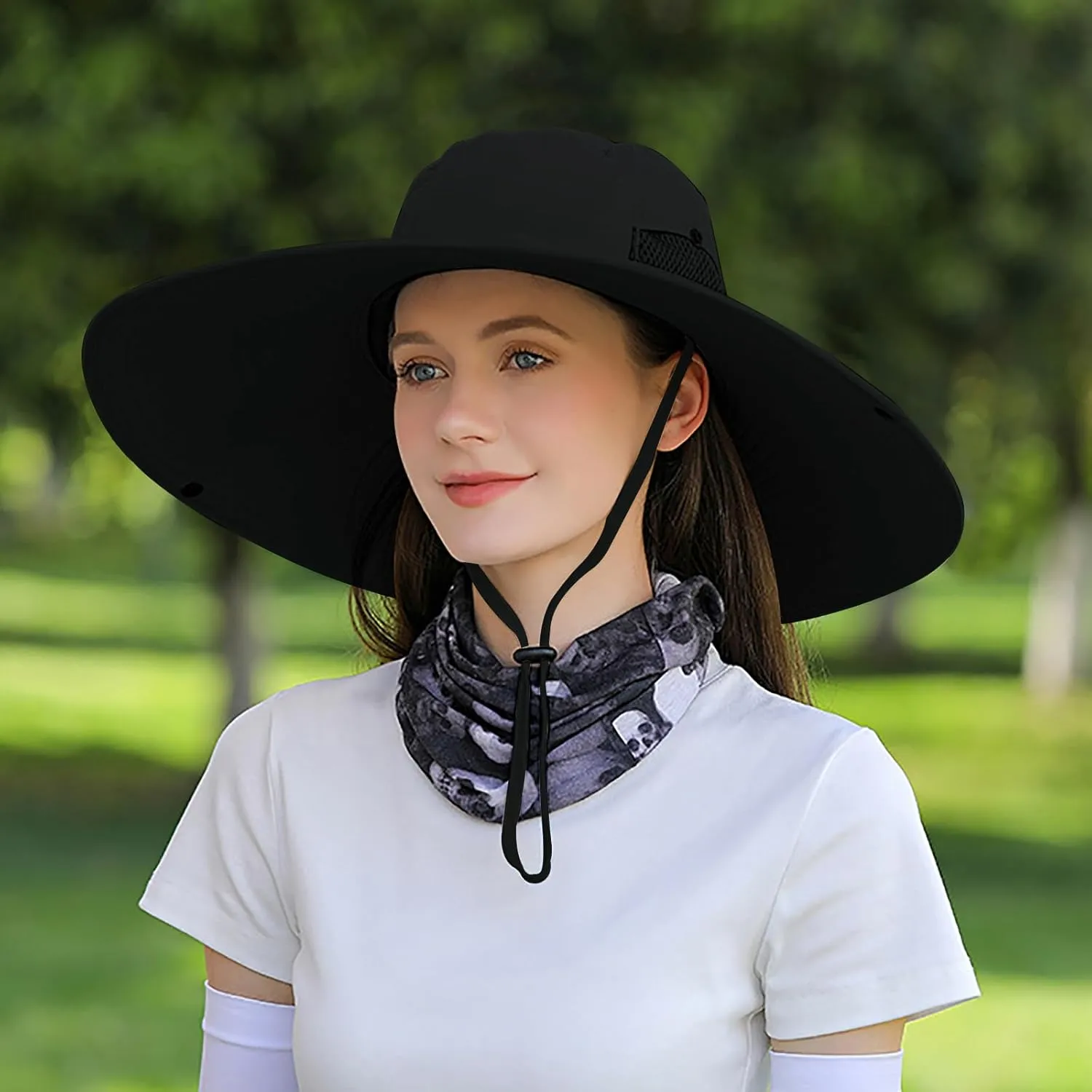 Peicees Women Wide Brim Sun Hat UPF50  Waterproof Sun Hats for Fishing Hiking Camping Gardening